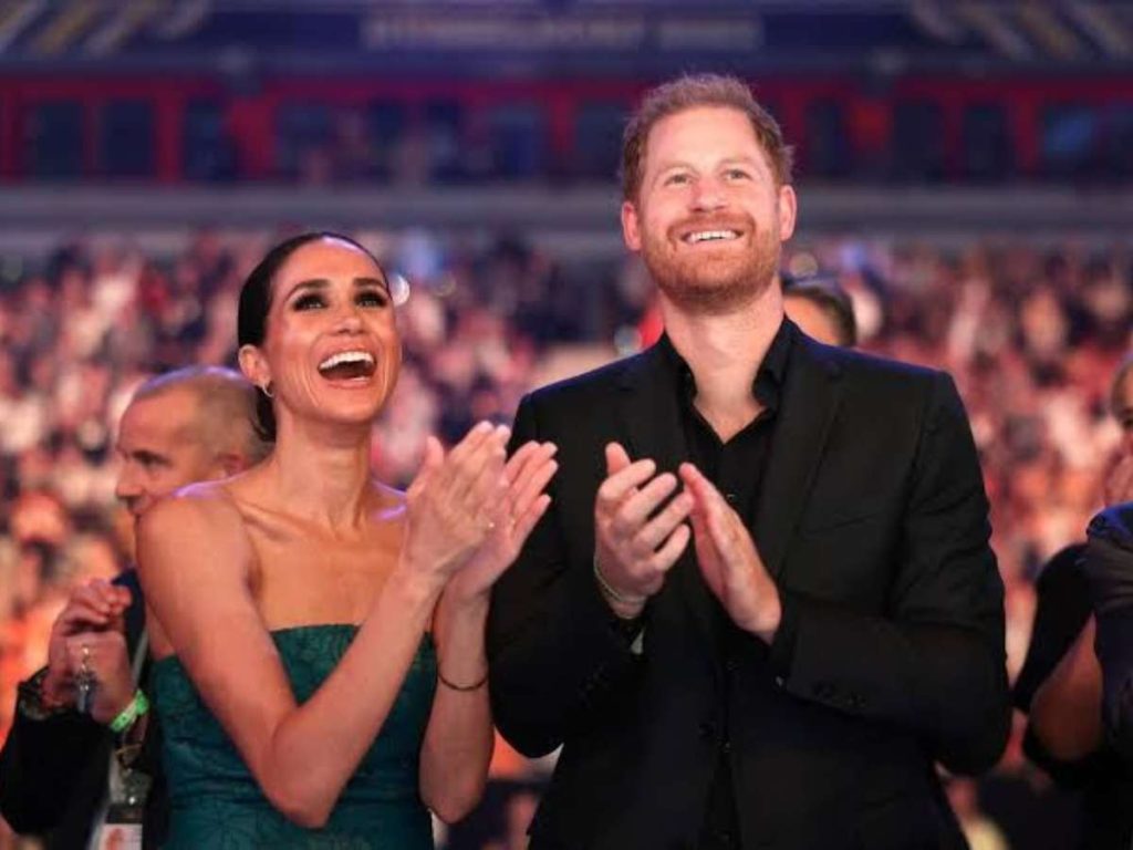 Meghan Markle and Prince Harry at the closing ceremony