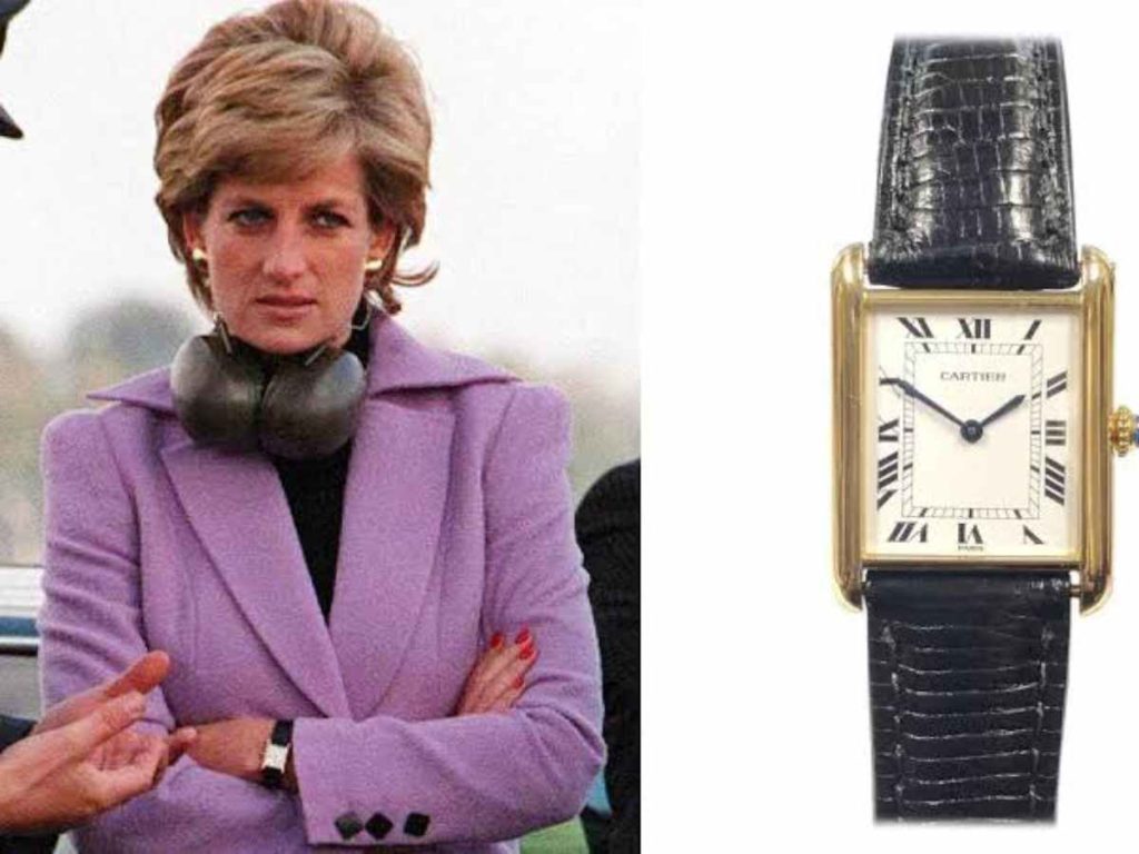 Princess Diana is a longtime fan of Cartier Tank watches