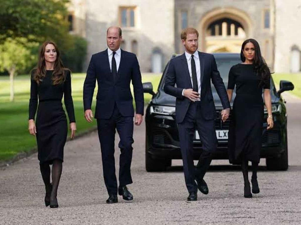 Kate Middleton, Prince William, Prince Harry, and Meghan Markle