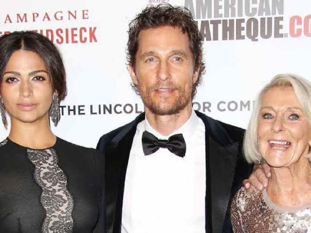 Matthew McConaughey, his wife Camila Alves and mother Mary McCabe