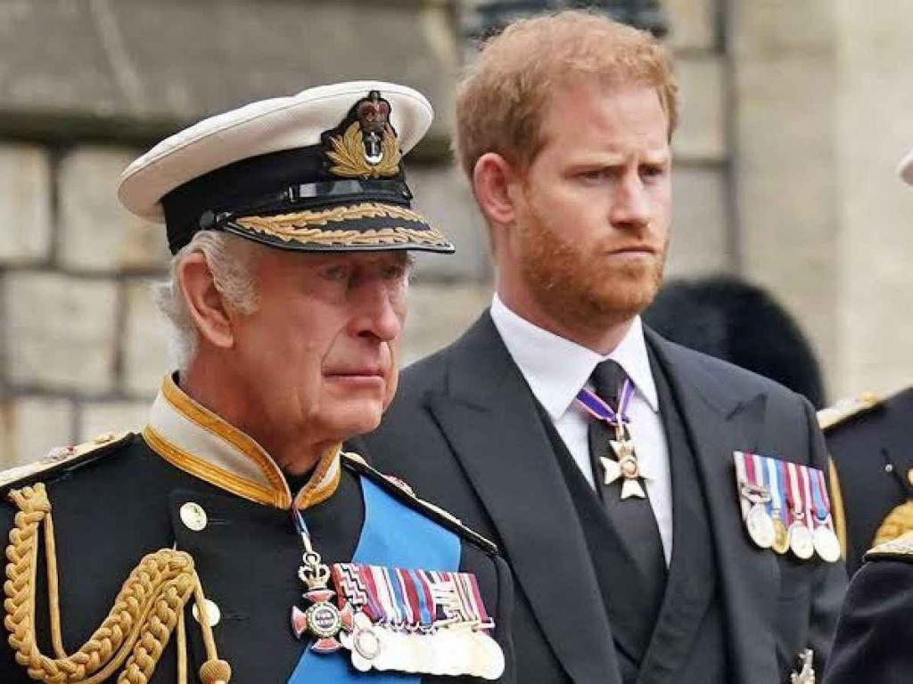 King Charles III and Prince Harry 