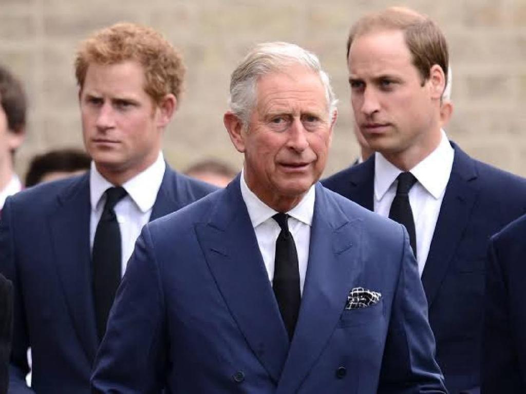 Prince Harry, King Charles III and Prince William 