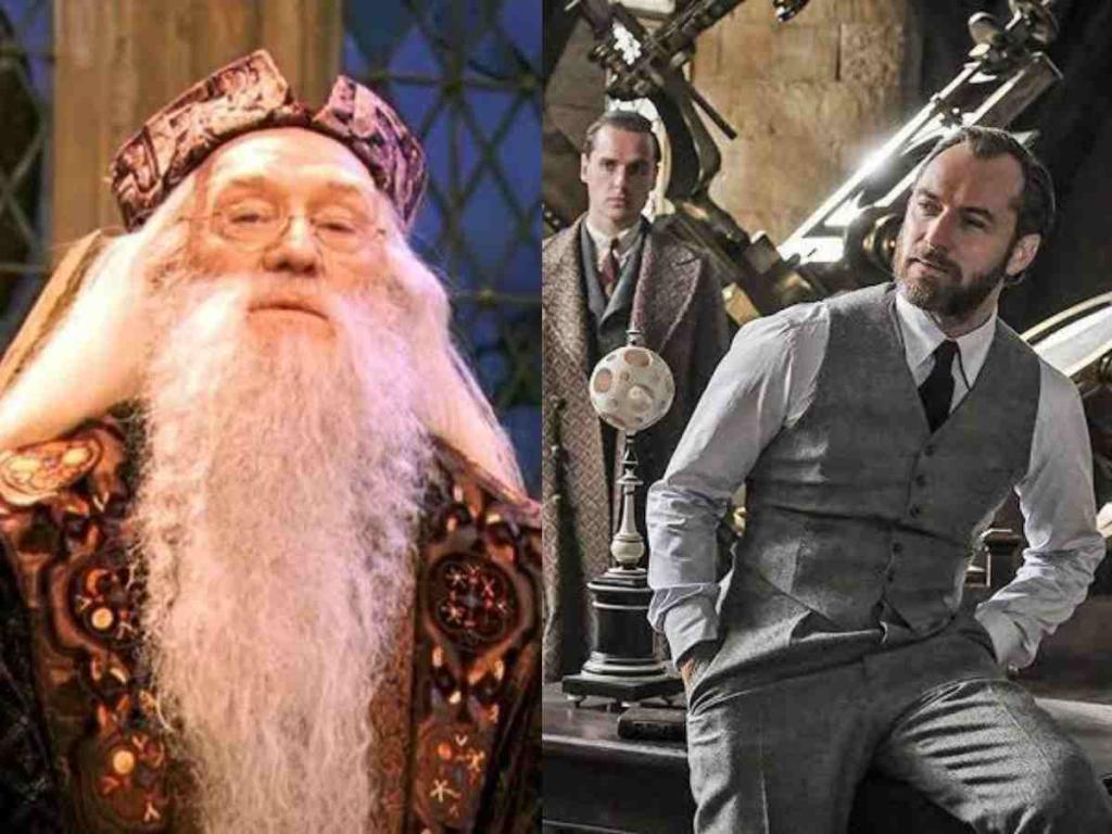 Richard Harris and Jude Law as Dumbledore