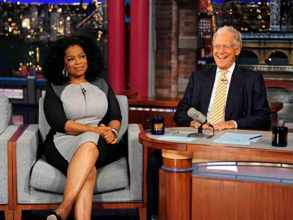 David Letterman with Oprah Winfrey