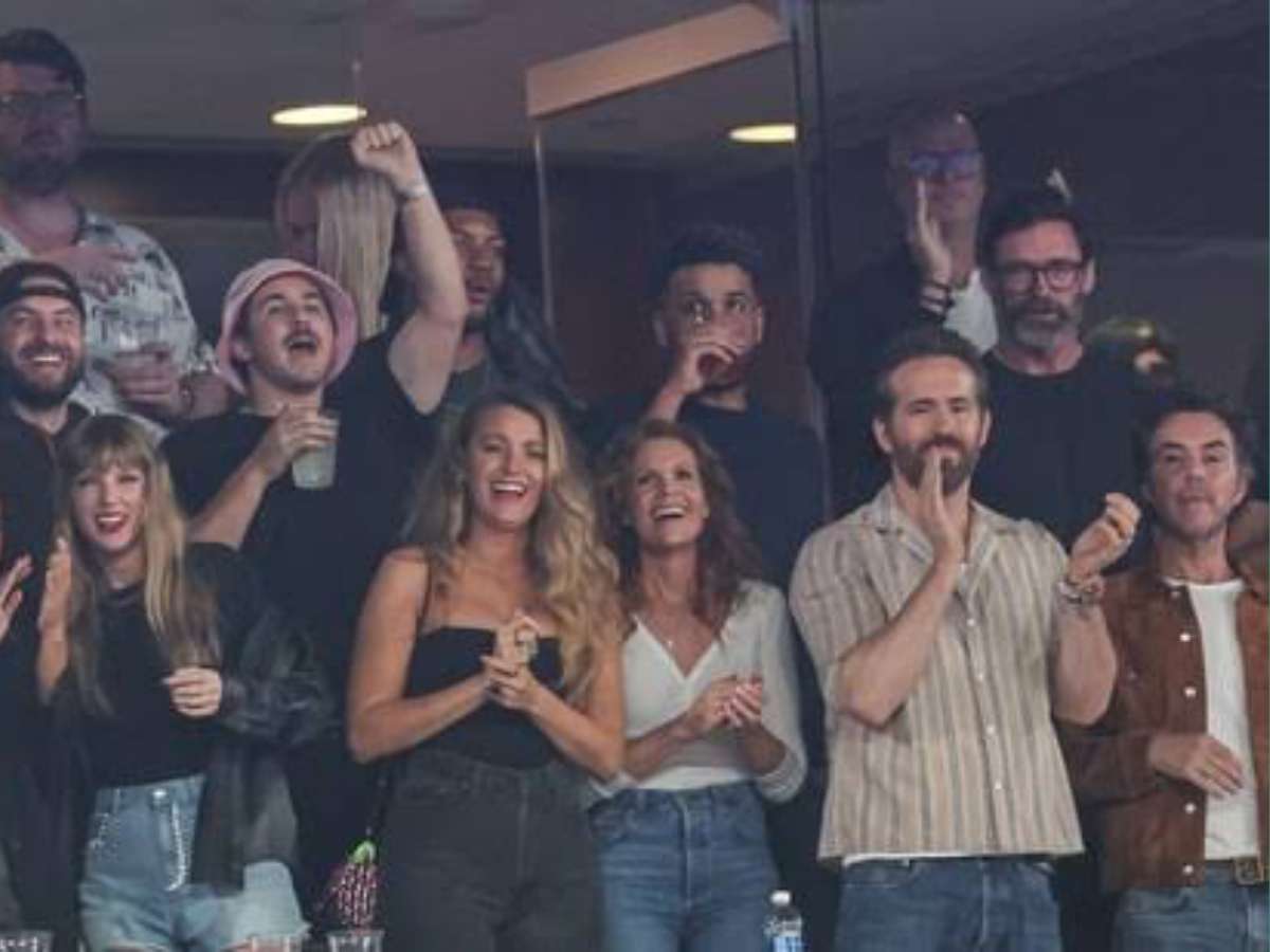 Taylor Swift spotted with Blake Lively, Sophie Turner, Ryan Reynolds, and Hugh Jackman at the Kansas City Chiefs' game against the New York Jets