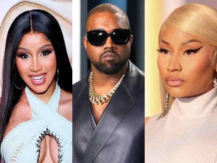 Kanye West has called Cardi B an industry plant to replace Nicki Minaj