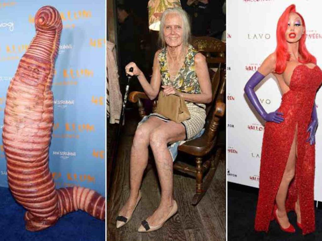 Heidi Klum in different Halloween costumes over the years
