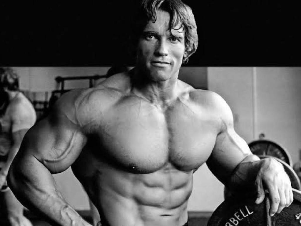 Arnold Schwarzenegger when young