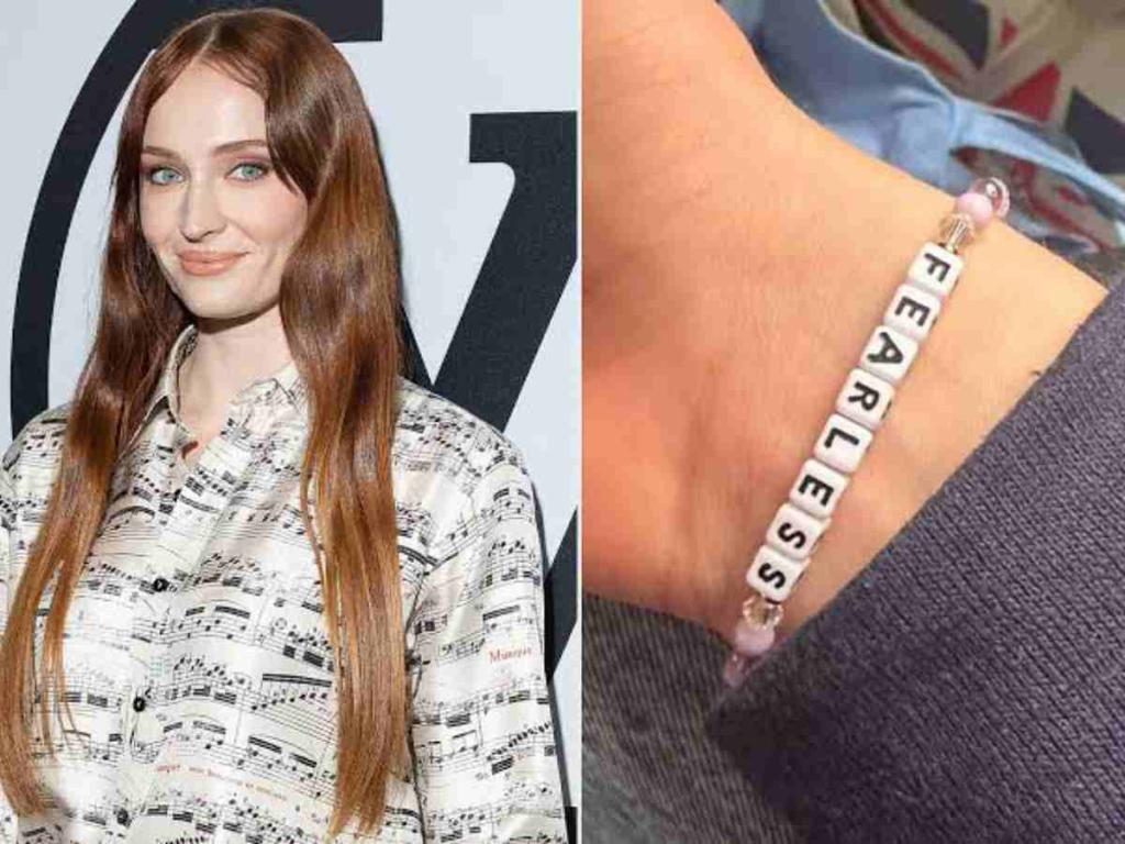 Sophie Turner wears a Taylor Swift inspired bracelet