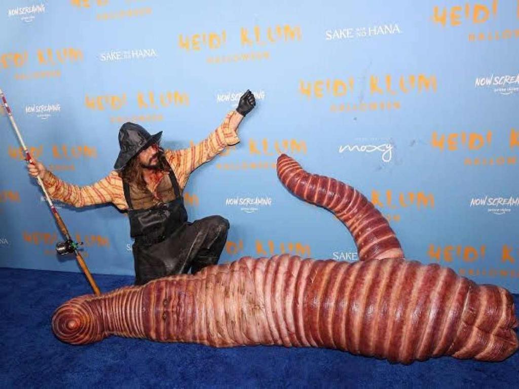 Heidi Klum as worm for Halloween 2023 