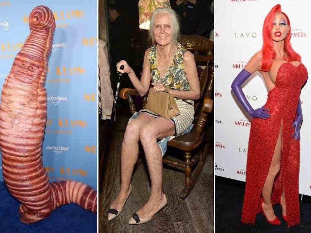Heidi Klum in different costumes through the years