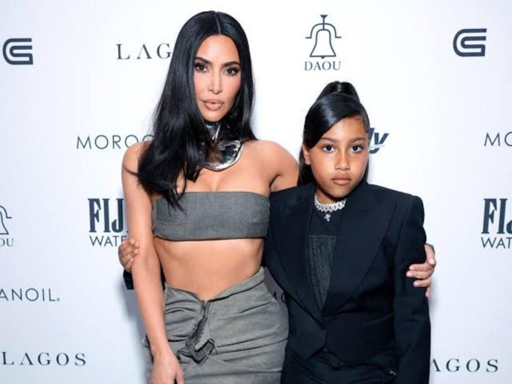 Kim Kardashian with her daughter North