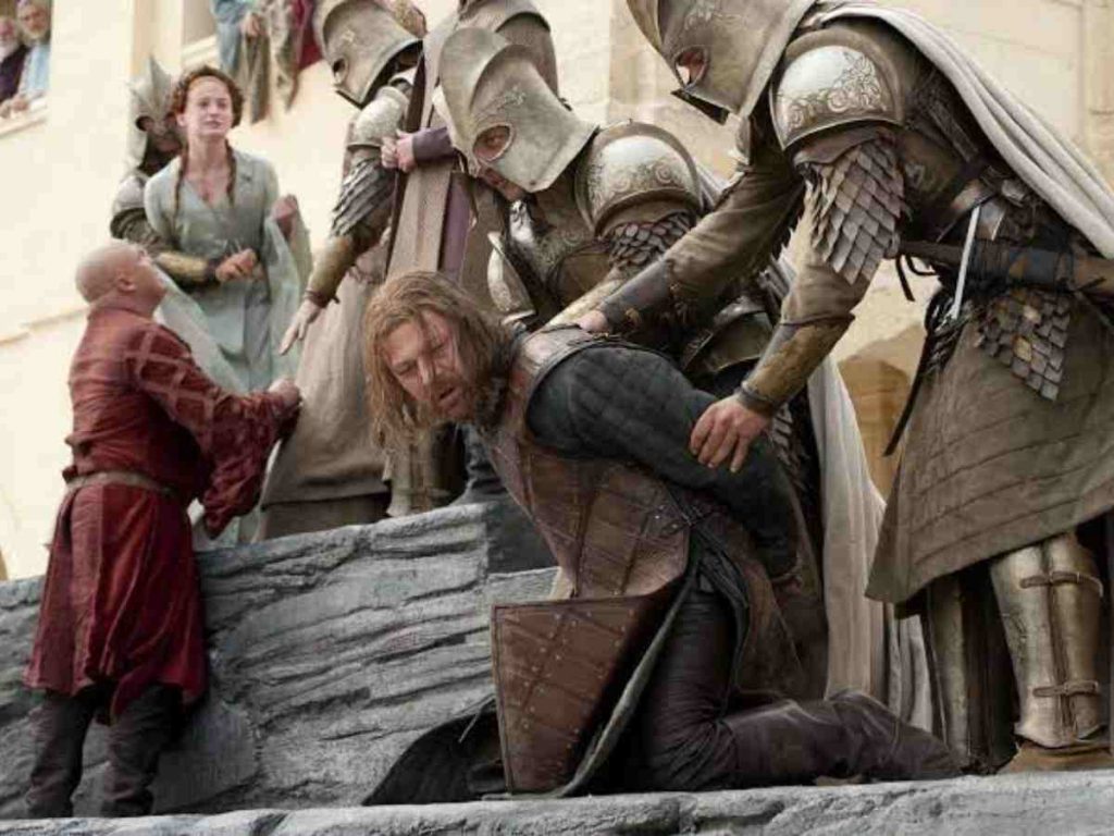 Ned Stark being beheaded