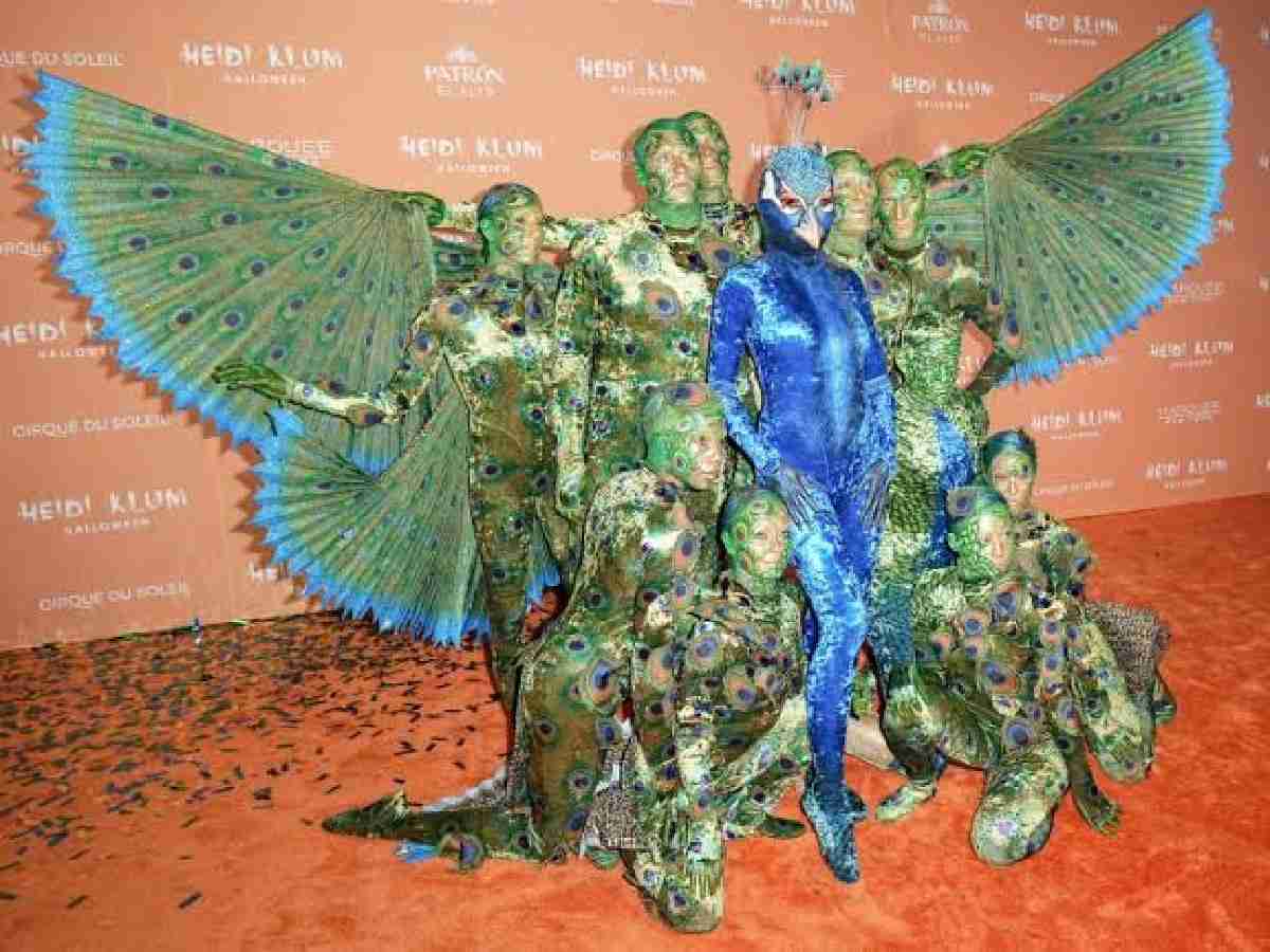 Heidi Klum transforms into a Peacock for annual Halloween Party 2023