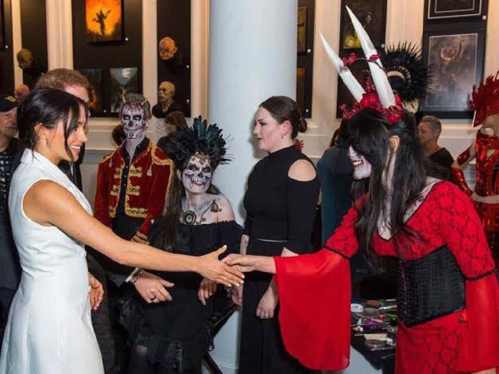Meghan Markle and Prince Harry at Halloween celebrations back in 2018