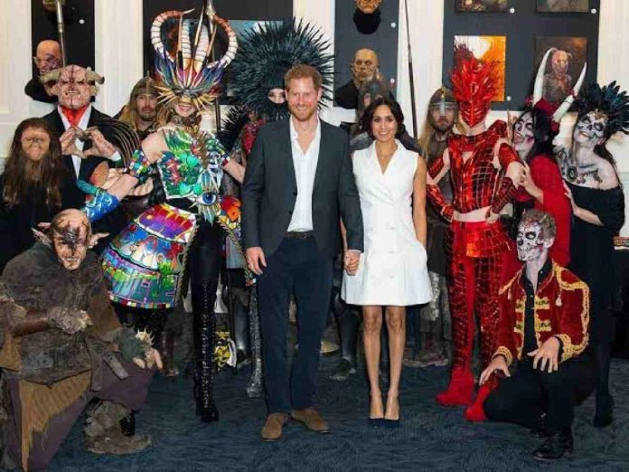 Meghan Markle and Prince Harry at Halloween celebrations back in 2018