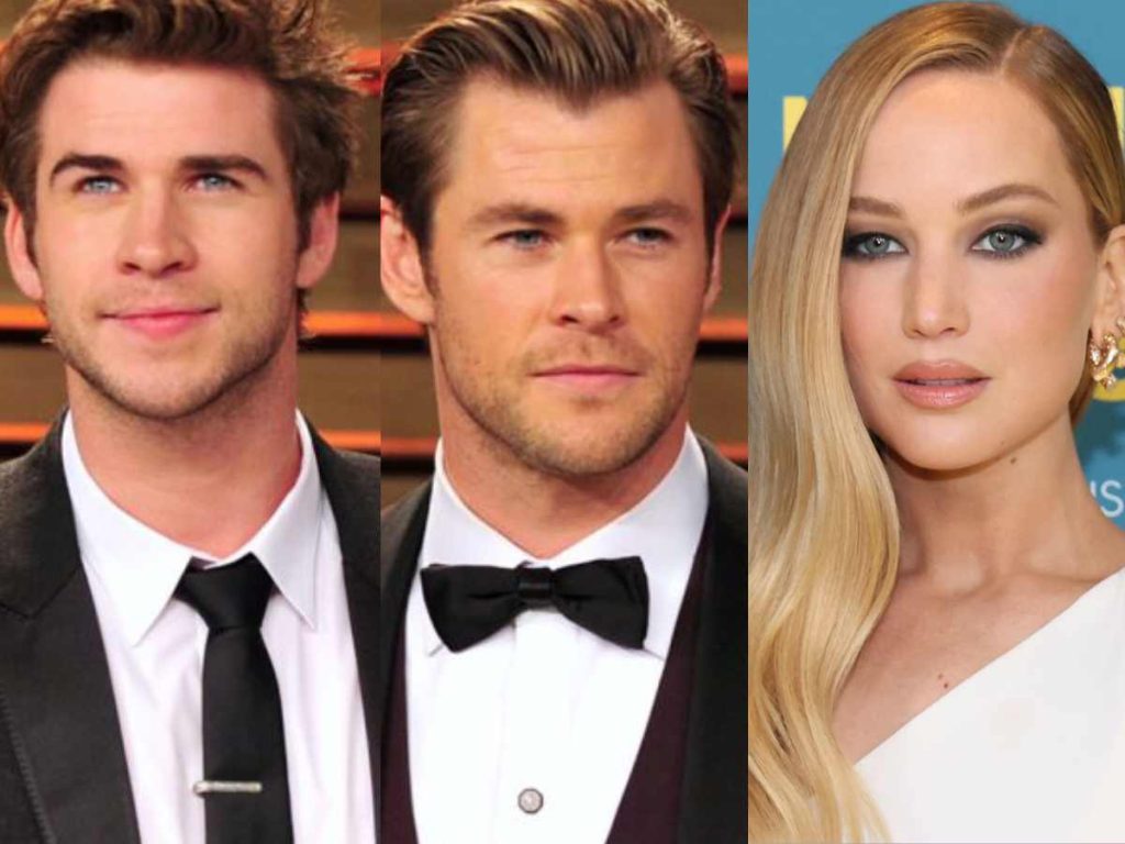 Hemsworth brothers and Jennifer Lawrence