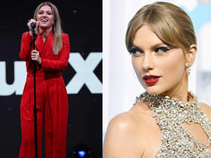 Kelly Clarkson reveals that she has been receiving gifts and flowers from Taylor Swift after the '1989' singer releases new albums