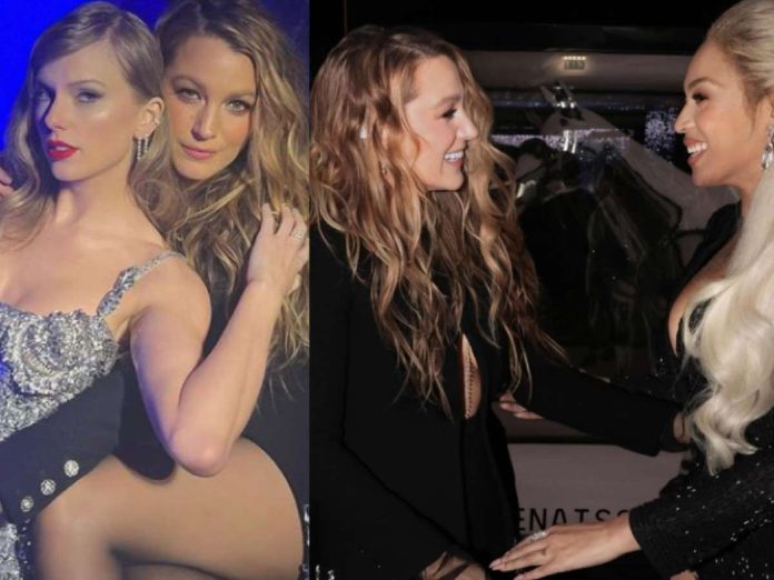 Blake Lively with Taylor Swift and Beyonce