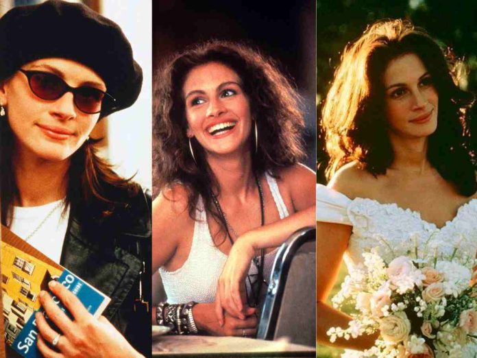 Julia Roberts in 'Notting Hill', 'Pretty Woman', and 'Runaway Bride'