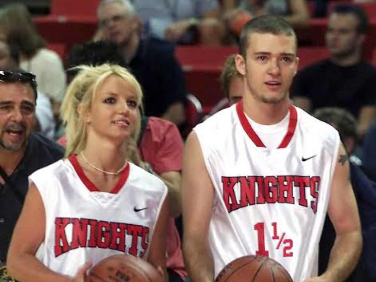 Britney Spears and Justin Timberlake during a charity basketball game in 2001 Image Courtesy: Page Six