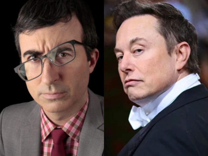 John Oliver and Elon Musk (Image: Getty)