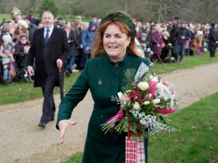 Sarah Ferguson on Christmas Eve (Image: Getty)