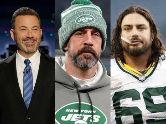 David Bakhtiari releases and deletes an evidence of Jimmy Kimmel's alleged name on Jeffrey Epstein's registry amidst Aaron Rodgers' controversy