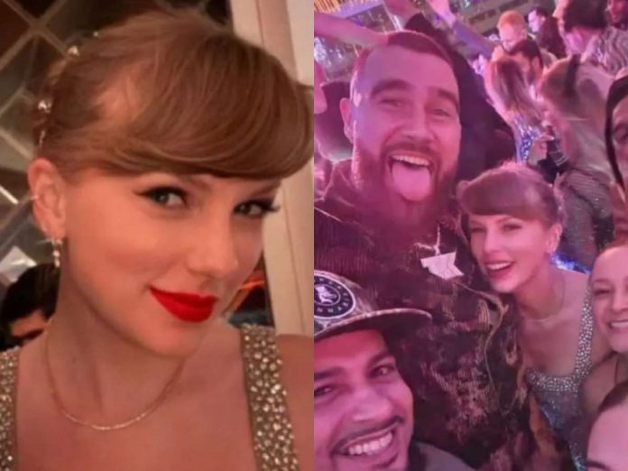 Taylor Swift and Travis Kelce at NYE party (Image: Page Six)