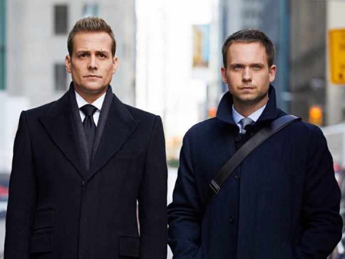 'Suits' Stars Gabriel Macht and Patrick J. Adams (Image: Getty)