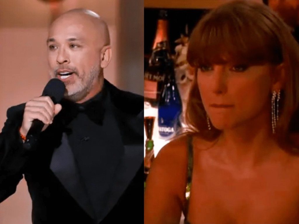 Taylor Swift reacts to Jo Koy's joke at the Golden Globes