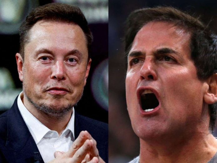Former Twitter CEO can't stop trolling Mark Cuban (right)
