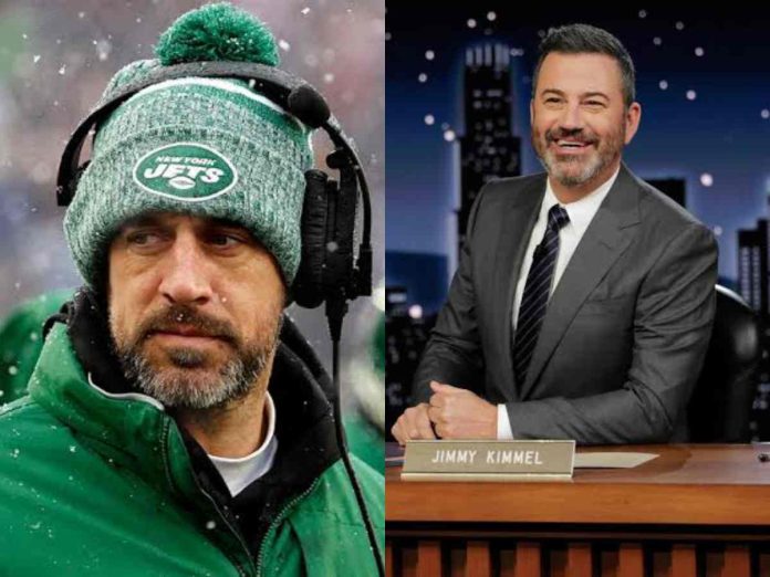 Aaron Rodgers takes a dig at Jimmy Kimmel while clarifying his statement about the Epstein list