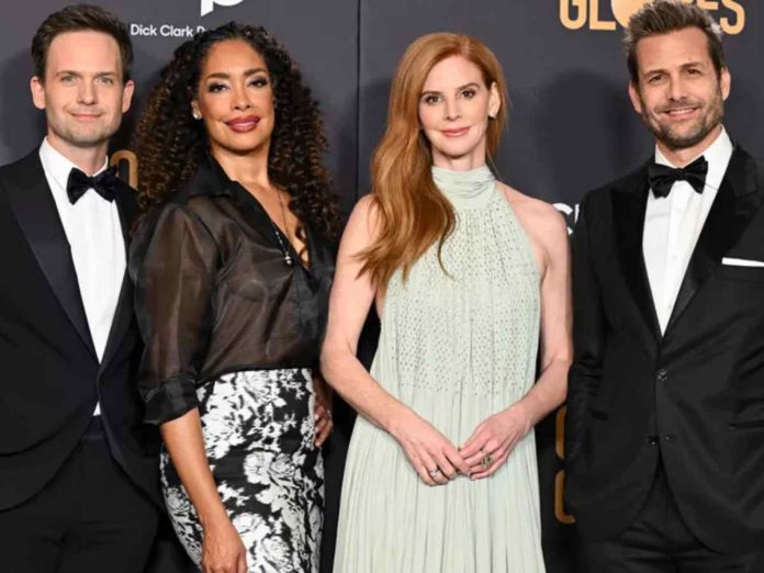 'Suits' cast reunites at the Golden Globes (Image: Getty)