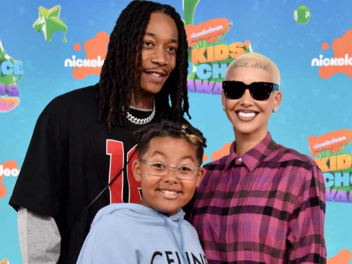 Wiz Khalifa with his child Sebastian and ex-wife Amber Roe (Image: Getty)