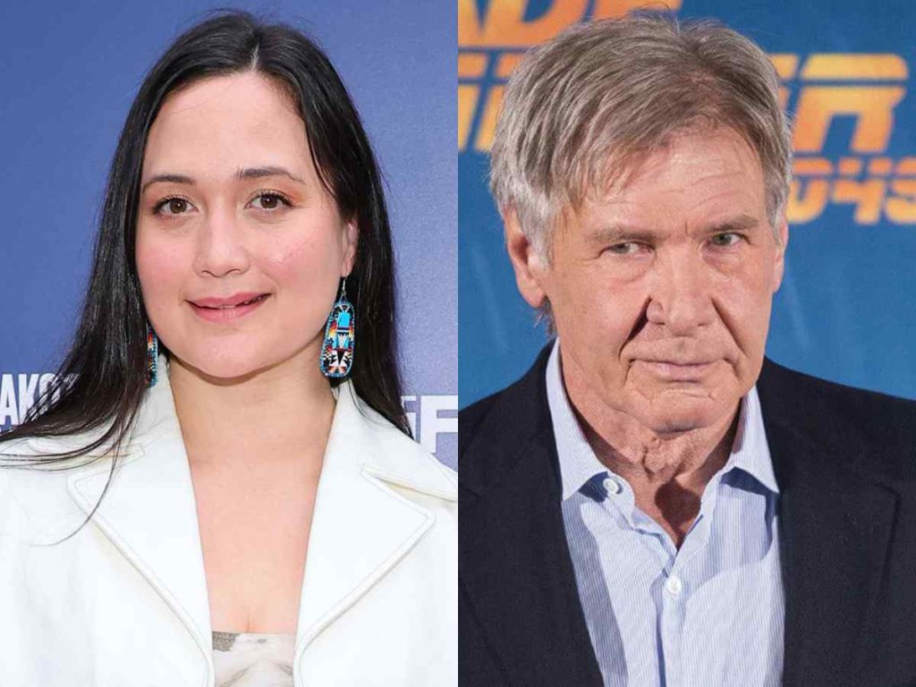 'Killers Of The Flower Moon' actress had a great time with Harrison Ford (right)