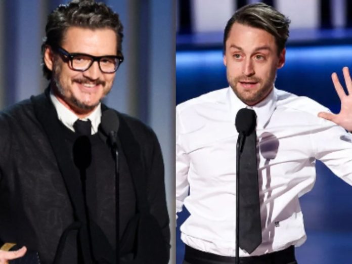 Pedro Pascal and Kieran Culkin at Emmys 2024 (Image: Getty)