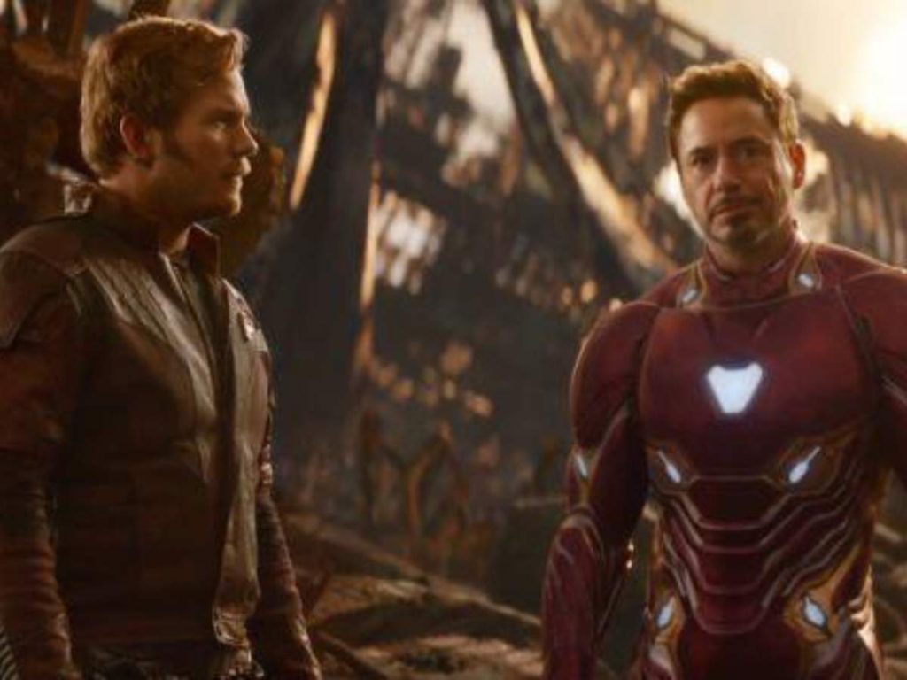 Tony Stark and Star Lord in Avengers: Infinity War