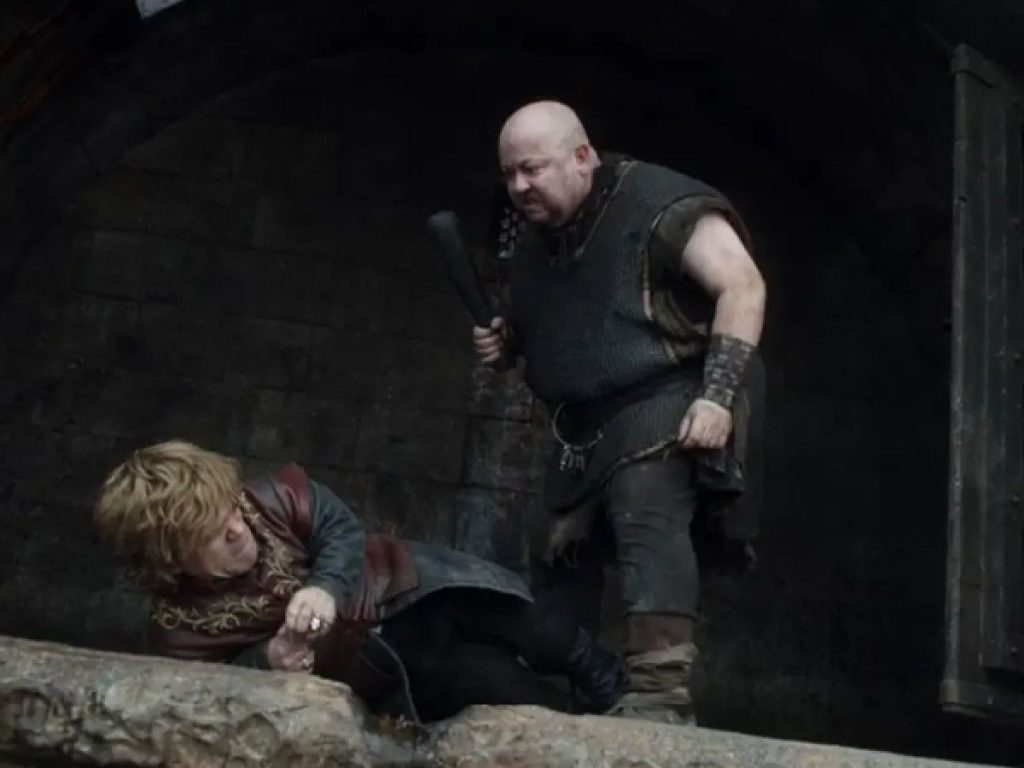 Mord and Tyrion Lannister on 'Game Of Thrones' (Image: HBO)