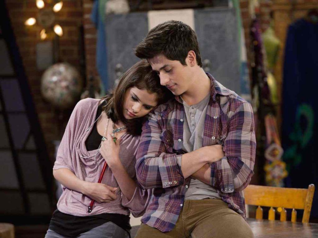 Selena Gomez and David Henrie in Wizards Of Waverly Place