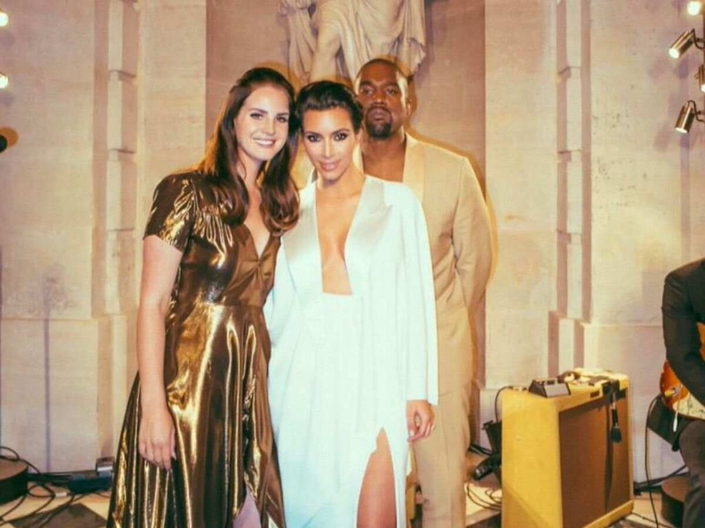 Lana Del Rey at Kim Kardashian and Kanye West's wedding