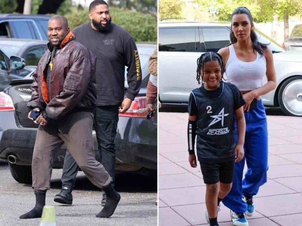 Kim And Kanye's Co-Parenting  At Saint's Basketball game