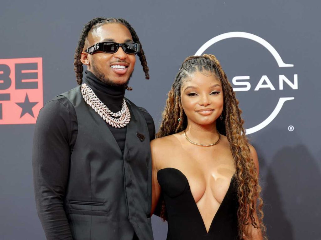 Halle Bailey with Baby Daddy DGG