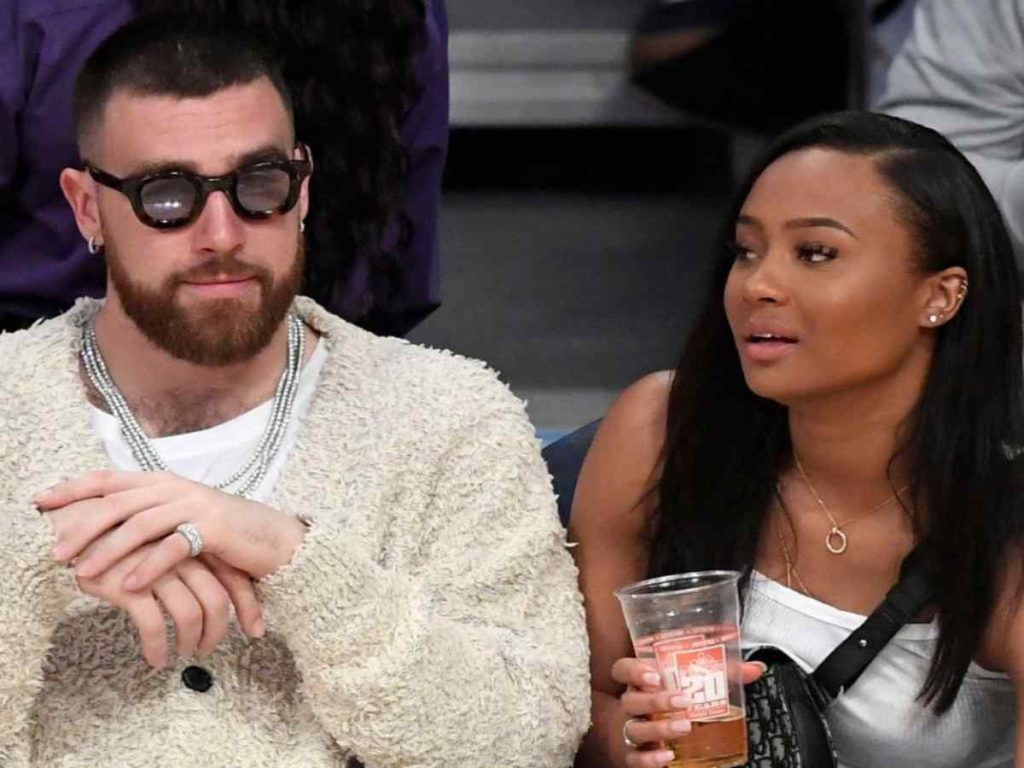 Travis Kelce and Ex-Girlfriend Kayla Nicole at an NBA game date