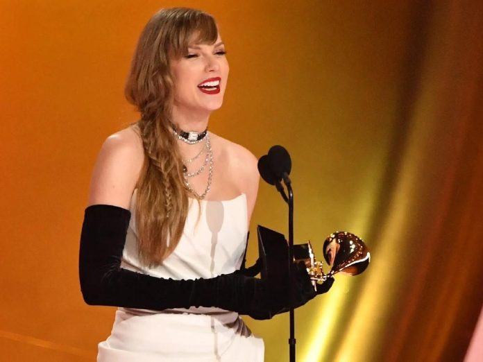 Taylor Swift wins the best Pop Vocal Album for 'Midnights' at 2024 GRAMMYS (Image: Getty)