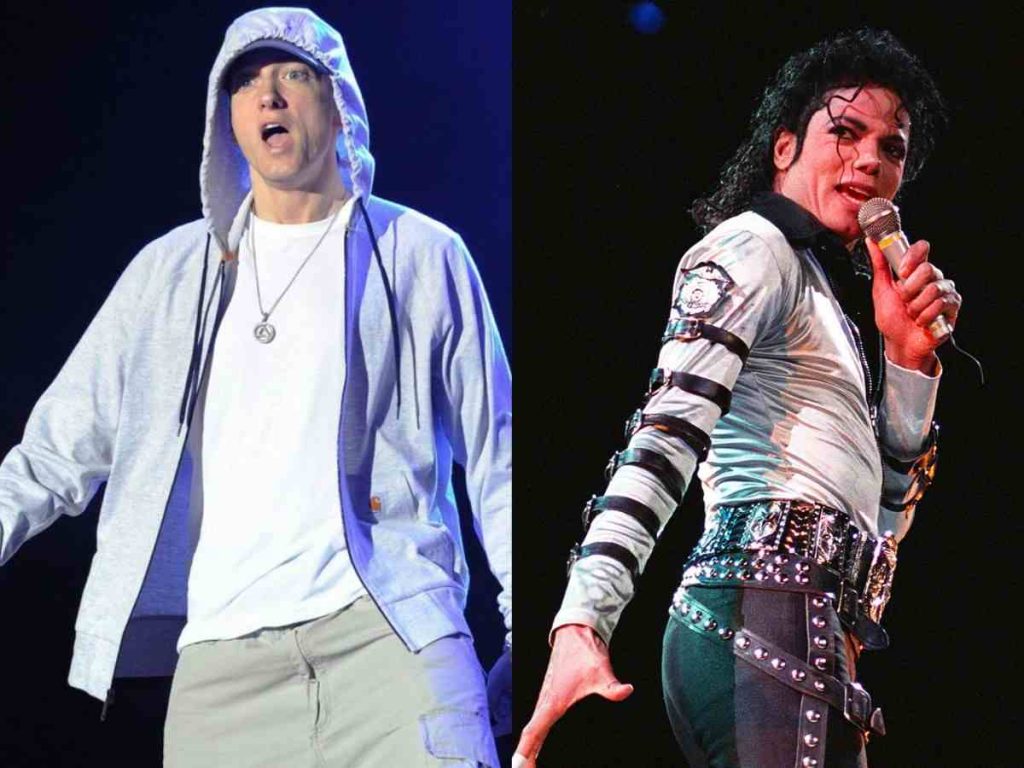Eminem (left) Michael Jackson (right)