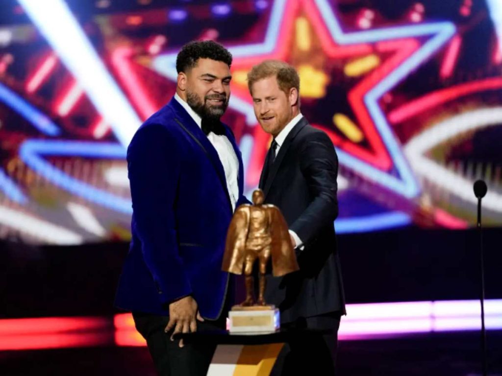 Prince Harry and Cameron Heyward (Image: Getty)