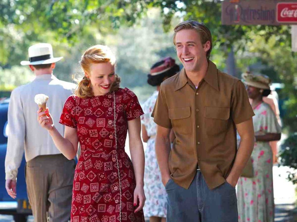 Rachel McAdams and Ryan Gosling in 'The Notebook'