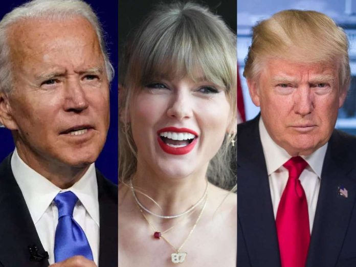 Joe Biden, Taylor Swift and Donald Trump