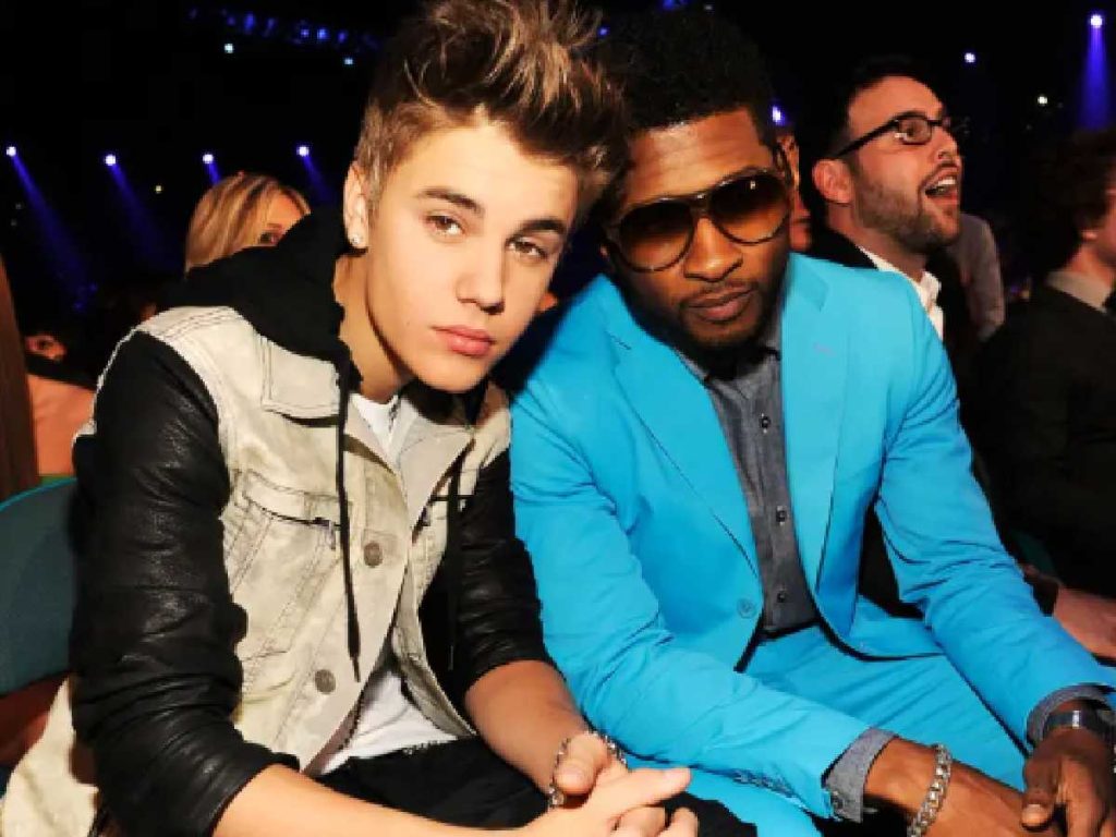 Justin Bieber and Usher (Image: Getty)